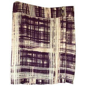 LITA MORTARI PRINTED PURPLE WRAP SKIRT 42